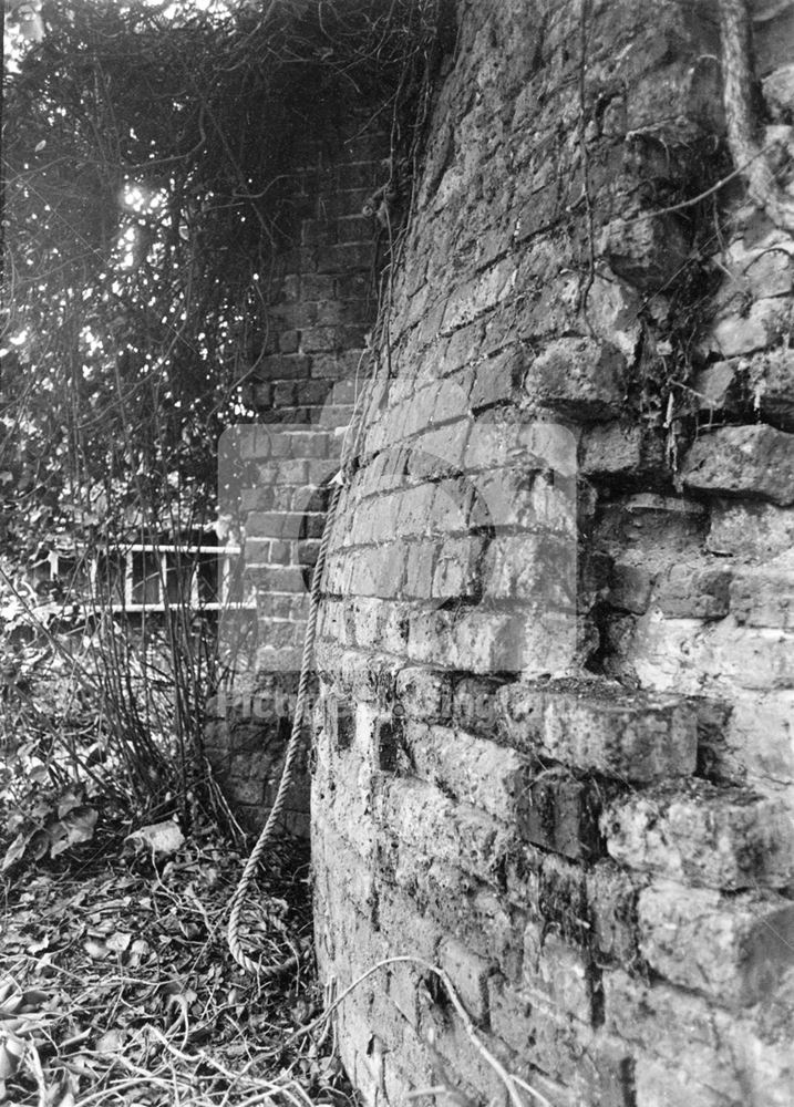 Remains of the brick base of a post mill, Radford