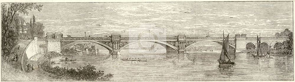 The 'New' Trent Bridge, c 1875