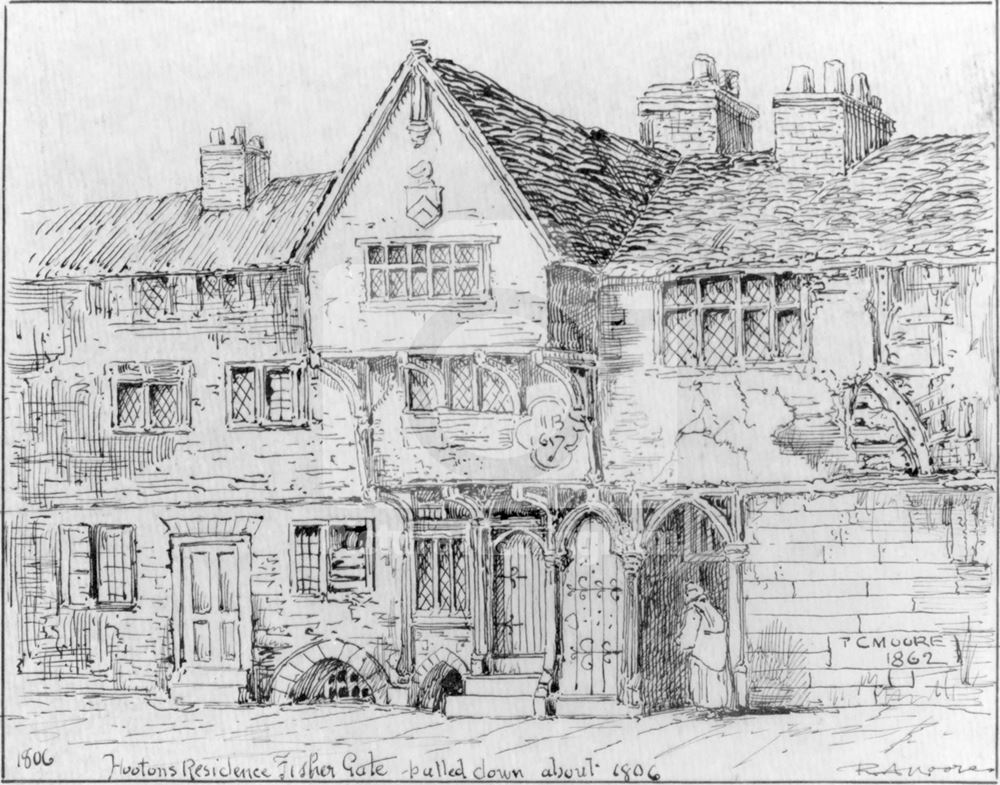 Richard Hooton's old jettied, timber-framed house, Fisher Gate