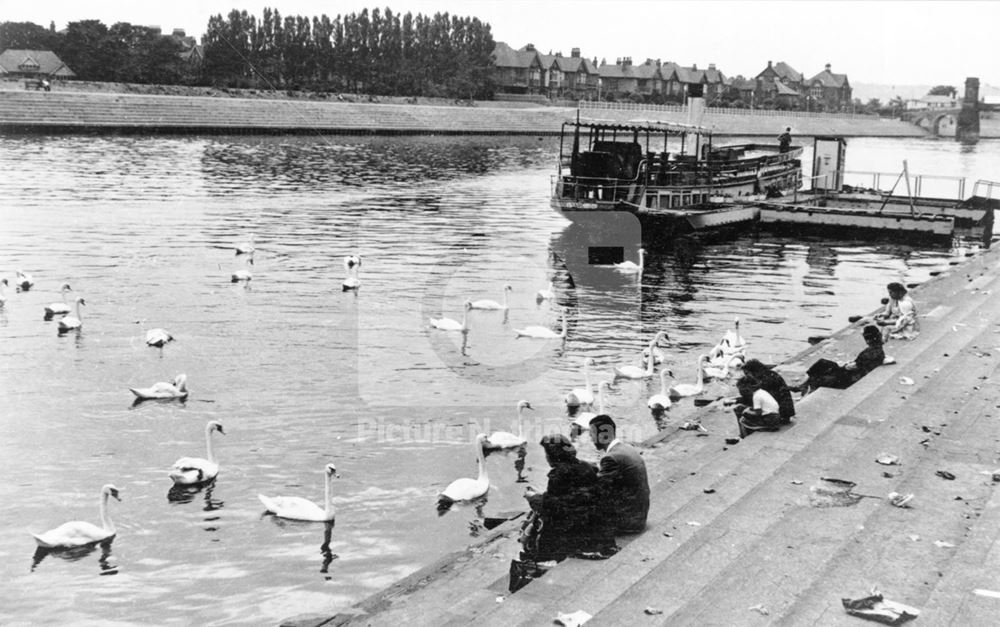 'Pride of the Yare' pleasure boat, and the Suspension Bridge