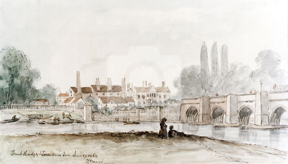 The Old Trent Bridge and the Town Arms Inn, Nottingham