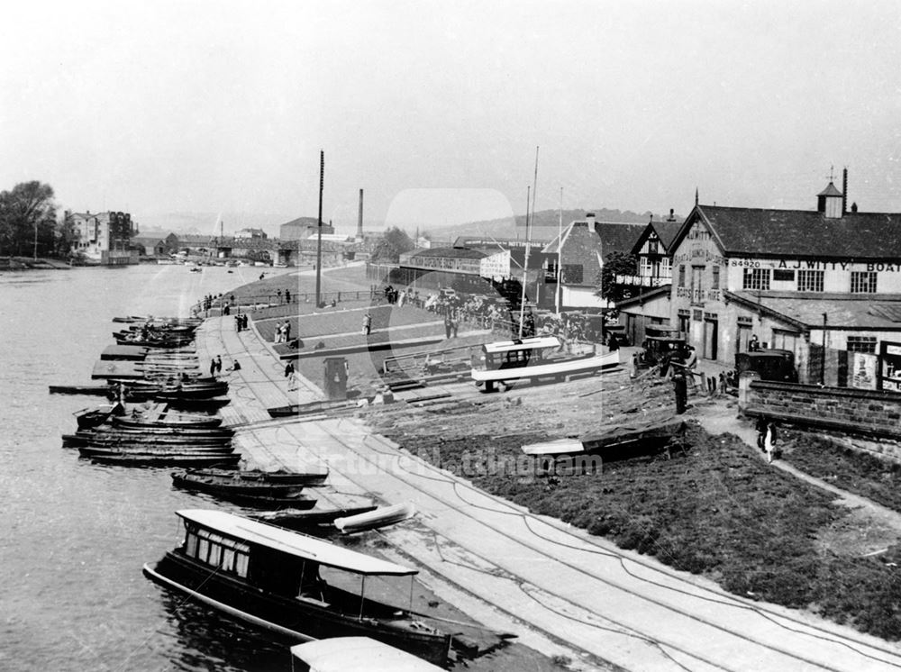 Trentside boathouses