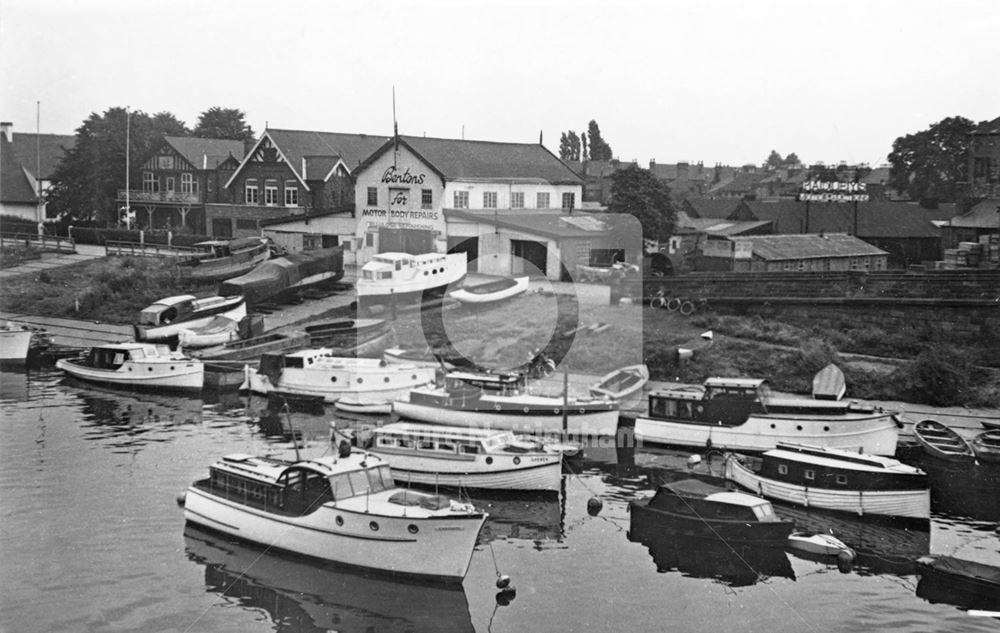 Trentside boathouses