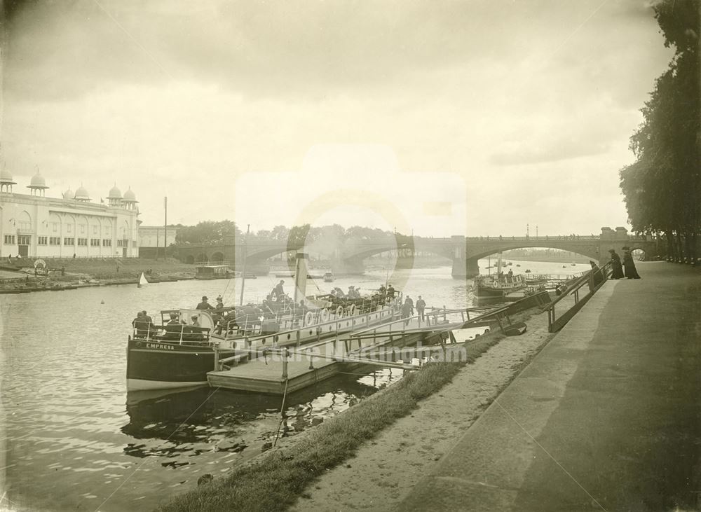 Pleasure steamer 'Empress' on the River Trent, Trent Bridge, Nottingham, 1903-4