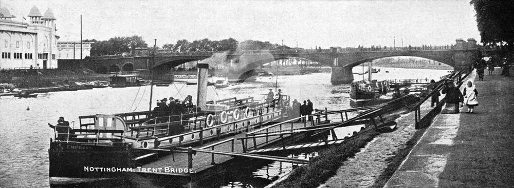 Pleasure steamer 'Empress' on the River Trent, Trent Bridge, Nottingham, c 1904