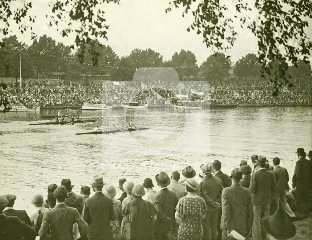 Rowing race at a regatta on the River Trent