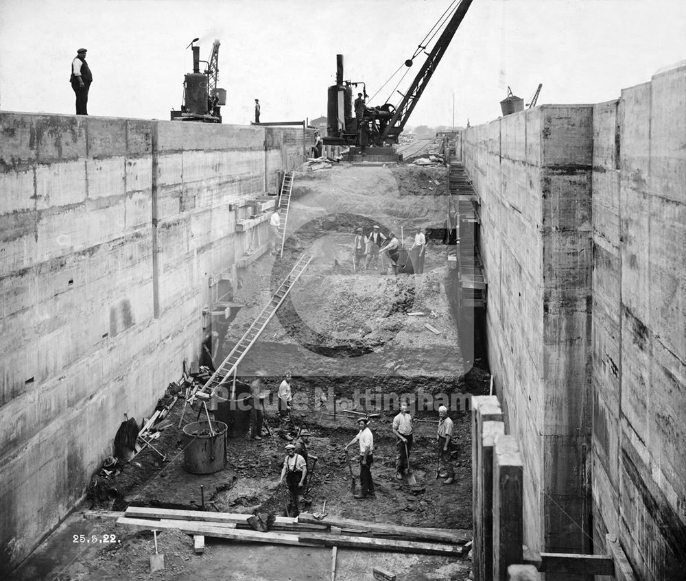 Holme lock under construction