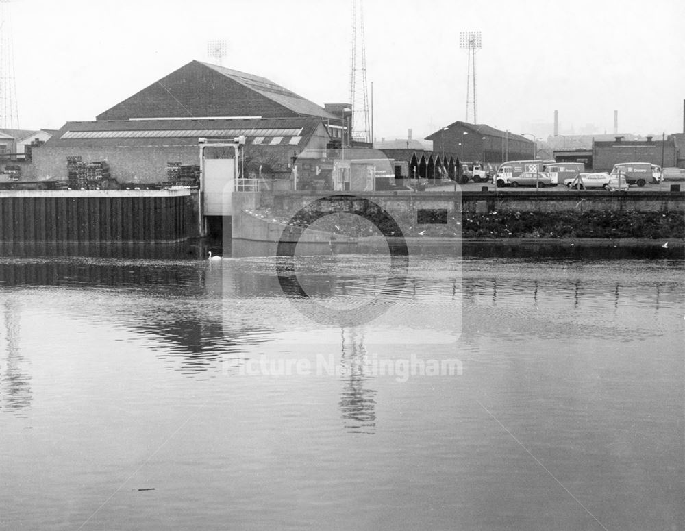 The River Leen at the point where it entered the River Trent