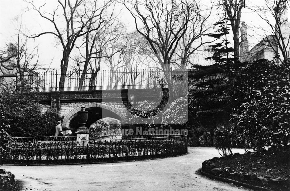 The tunnel bridge under Addison Street - Nottingham Arboretum