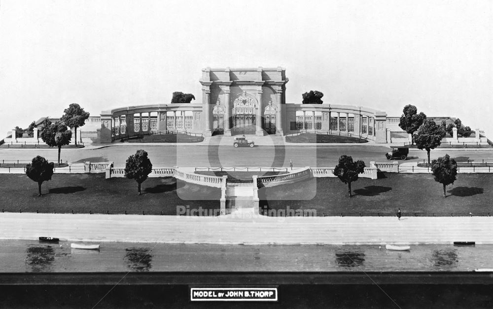 Memorial Gardens Model, Victoria Embankment, Nottingham, c 1927