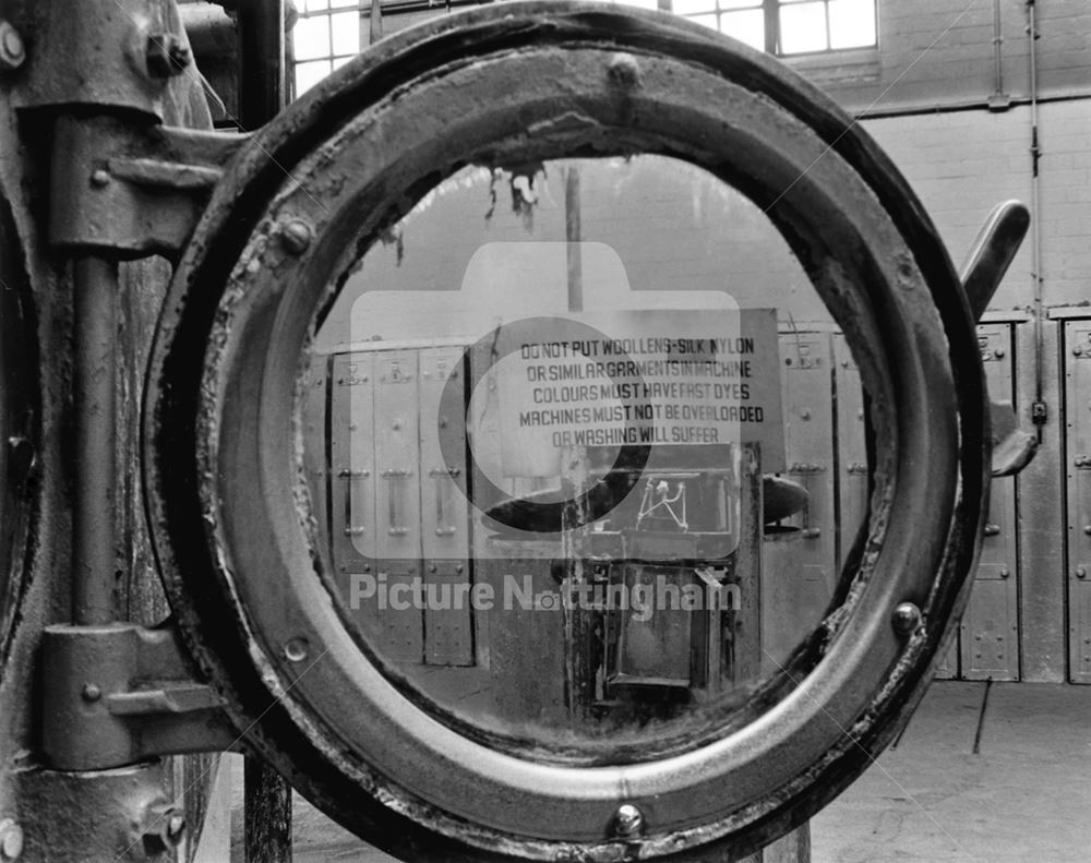 Muskham Street Public Wash House (laundry) - Washing machine door and drying cabinets