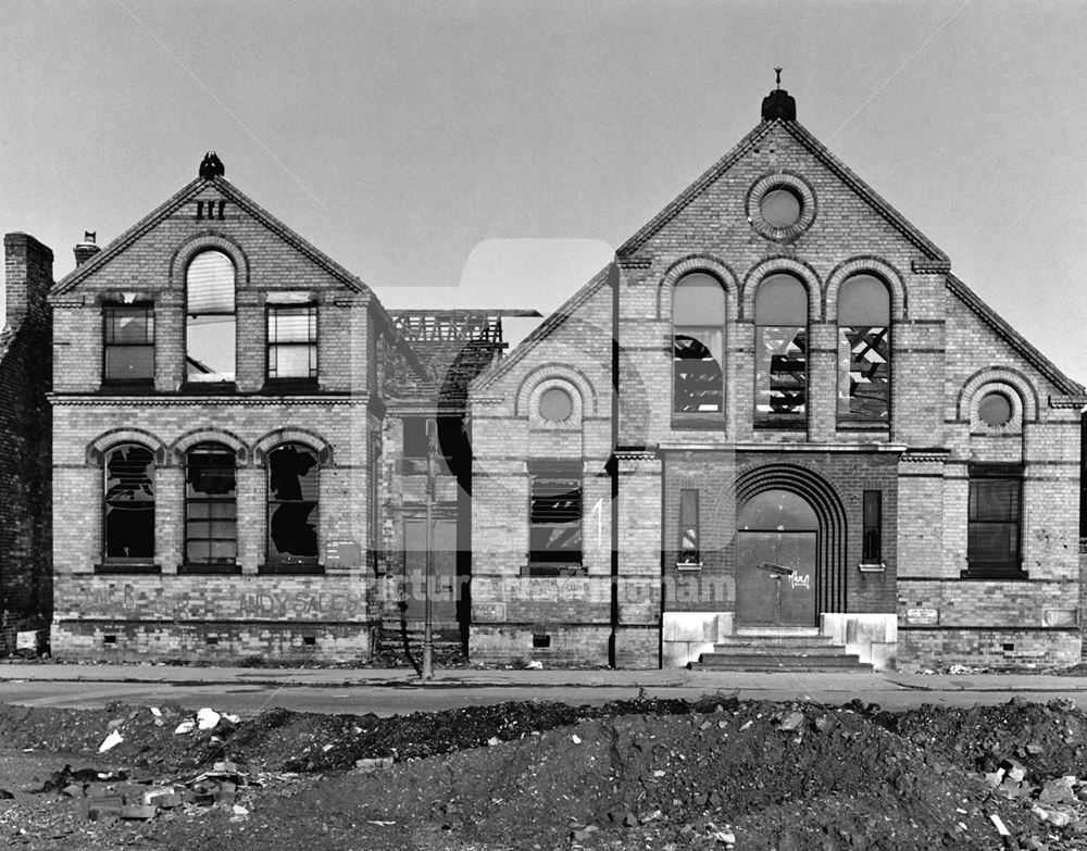 Chapel (built 1885) during demolition on Kings Meadow Road