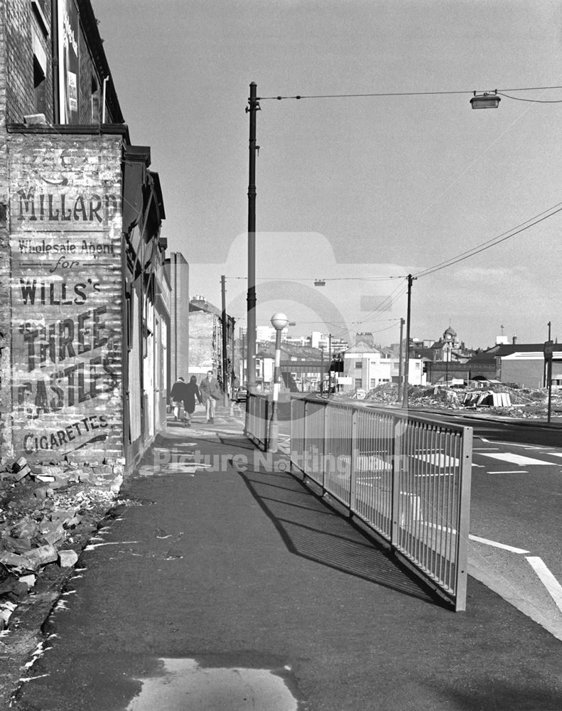 Arkwright Street, looking north towards the city centre