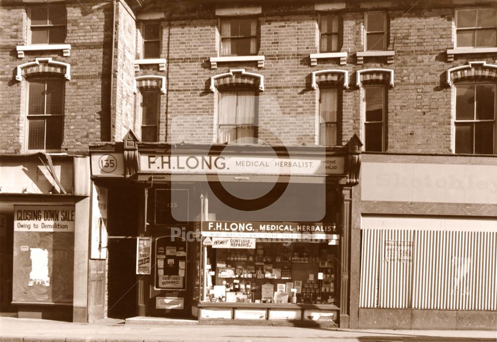 F H Long's Medical Herbalist Shop, 135 Arkwright Street