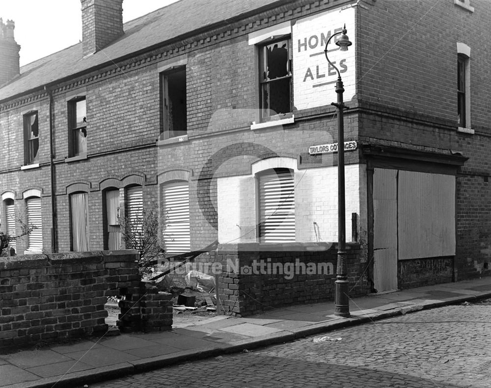 Taylors Cottages, off Melton Street, prior to demolition