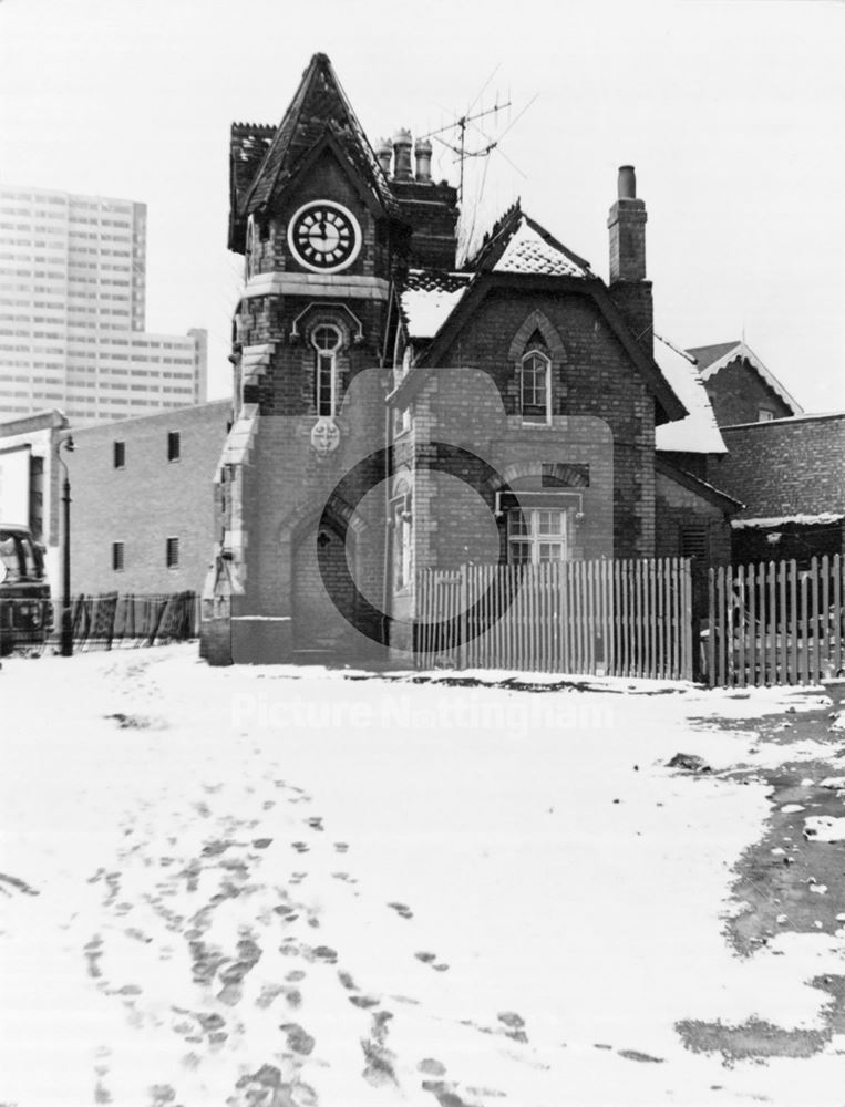 Clock tower on the Lodge near the entrance to Hungerhill Gardens