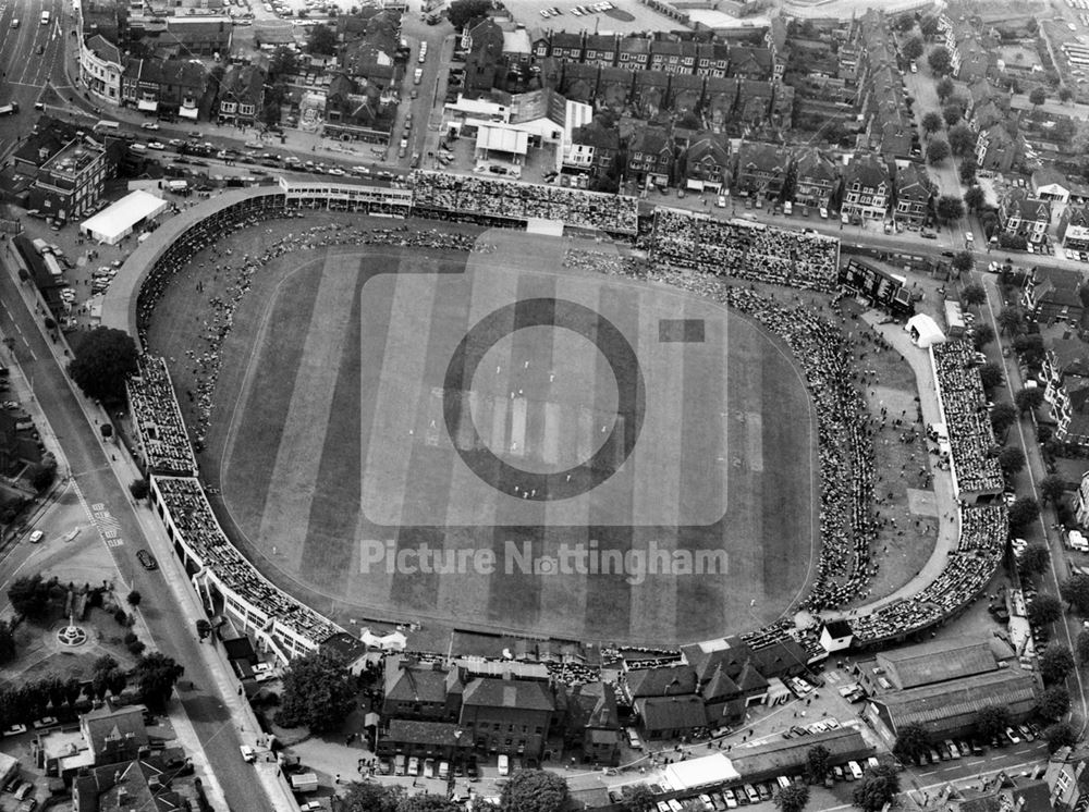 Trent Bridge Cricket Ground -aerial view of test match