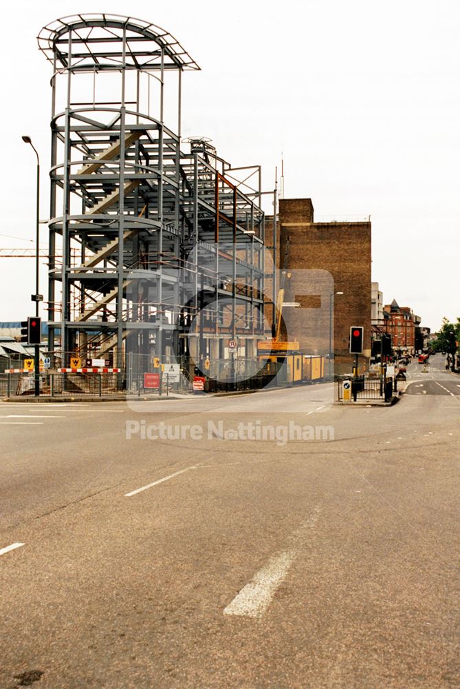 Construction work, Mansfield Road, Nottingham, 1996