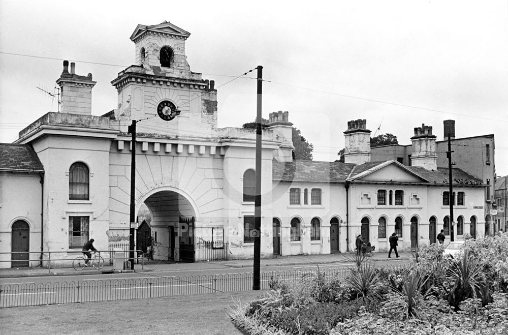 Canning Terrace - Cemetery Gateway and Almshouses, Canning Circus, Nottingham, 1973