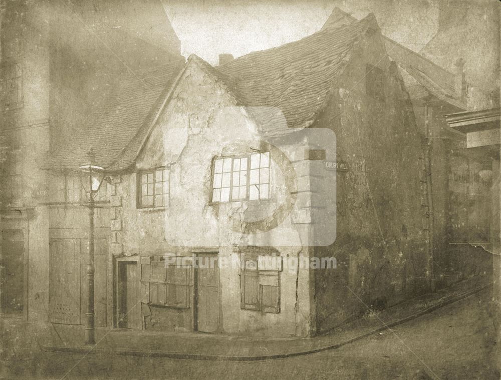 Old property at the bottom of Drury Hill, Nottingham, 1890's ?