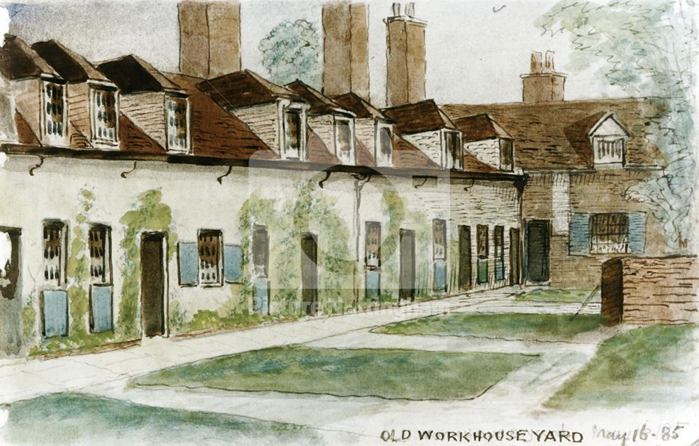 Jessamine Cottages, Old Workhouse Yard, Gillyflower Hill, Nottingham, 1885