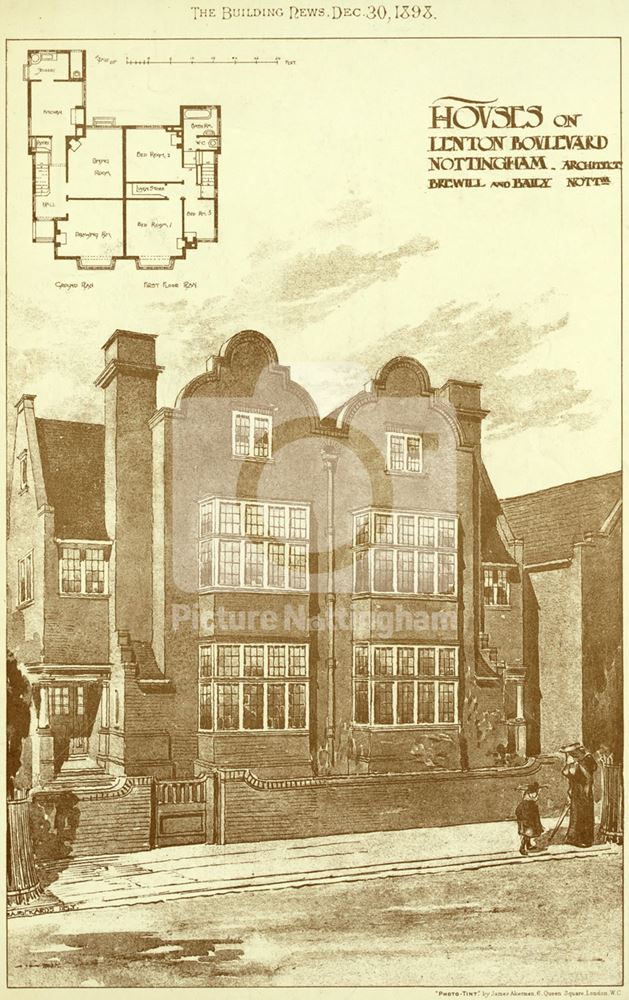 Design for houses on Lenton Boulevard