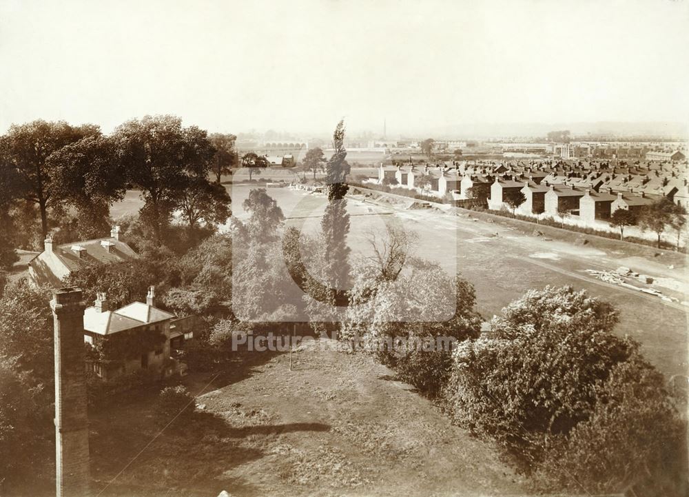 Trent Bridge Pumping Station and view across the Meadows