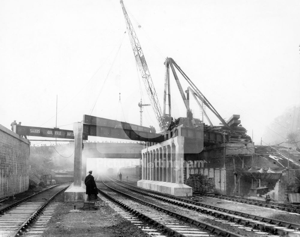 Road bridge over the railway