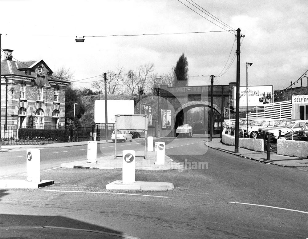 Junction of Bulwell Lane and Vernon Road, Old Basford, Nottingham, 1973