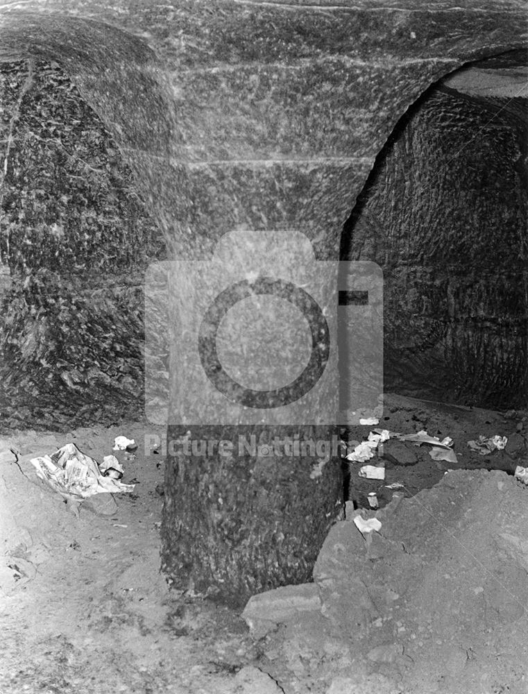 Cave with a sandstone pillar - 'City House' (formerly Collin's Almshouses)