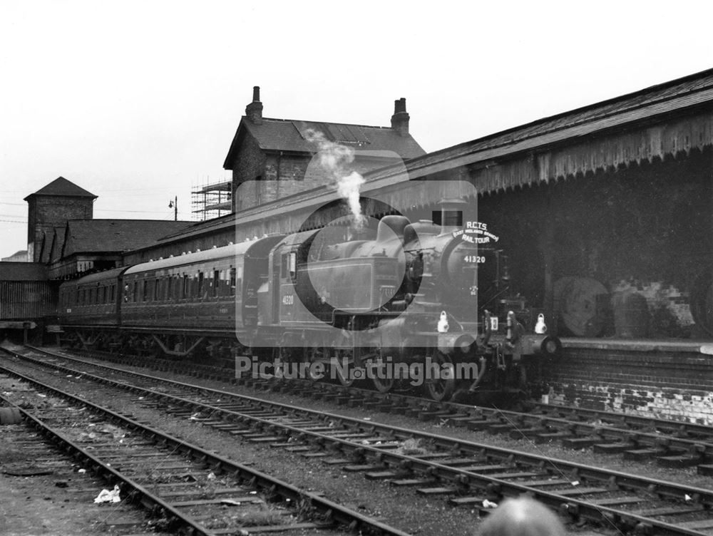 An RCTS (East Midlands Branch) Rail Tour special train (loco no. 41320), at the London Road Low Leve