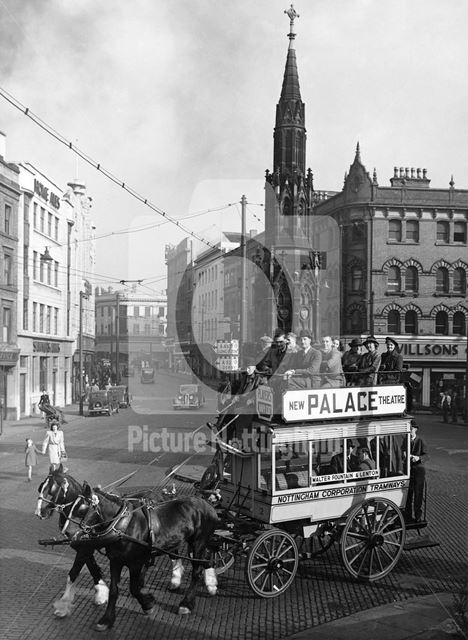 Special horse bus outing for the 50 Year celebrations of Nottingham Corporation Tramways