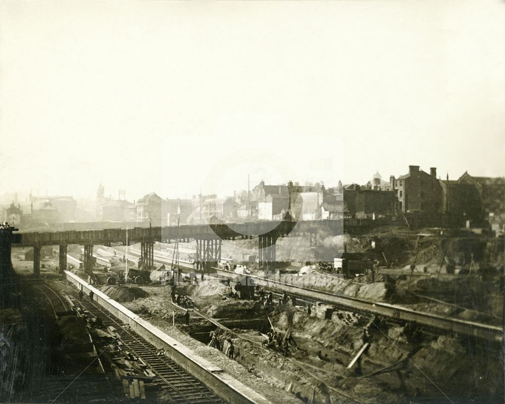 Victoria Station, during construction c 1894-8