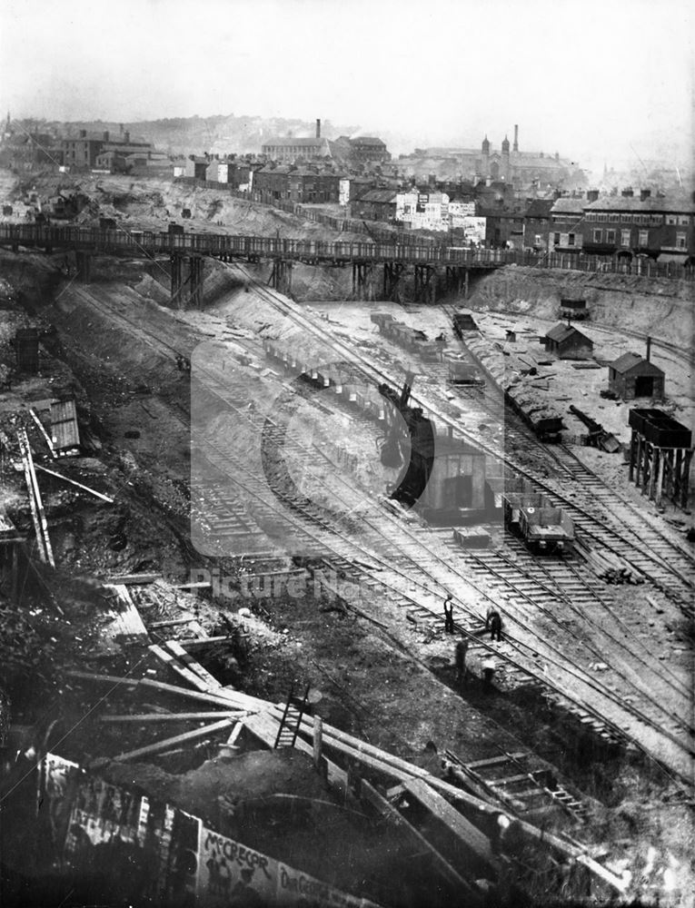 Victoria Station, during construction c 1894-8