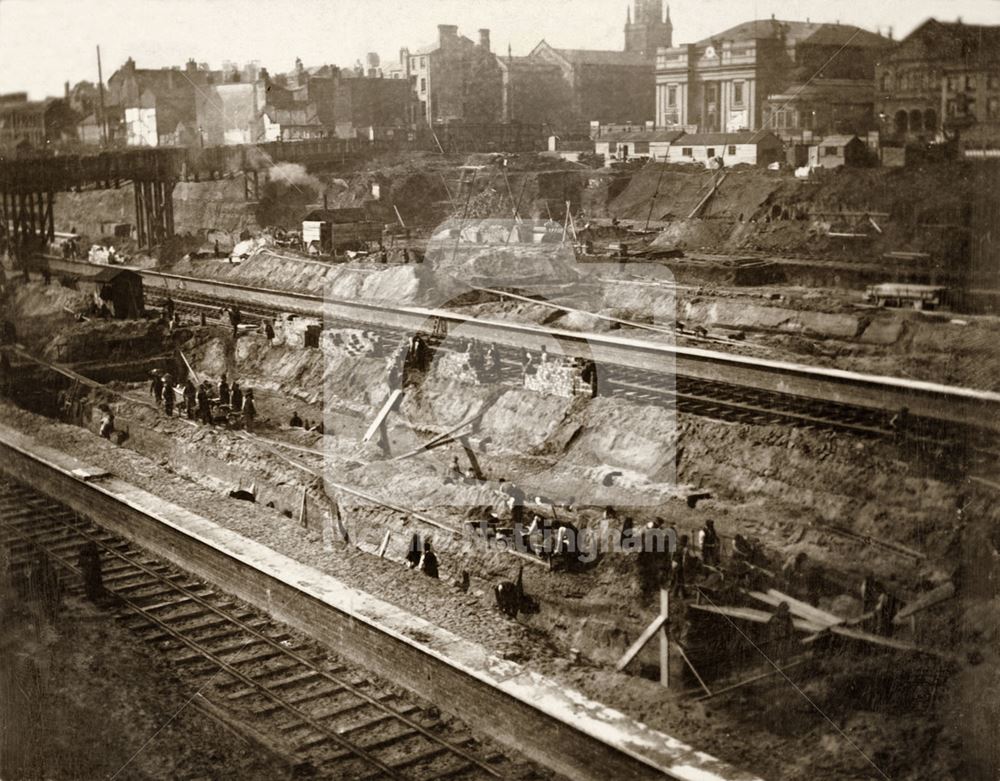 Victoria Railway Station under construction