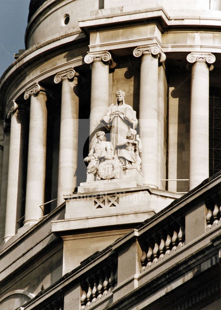 Council House - architectural detail of 'Civic Law' sculpture