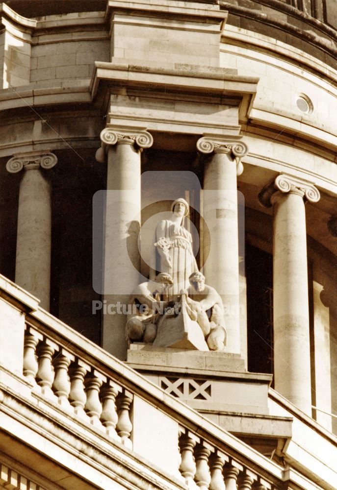 Council House - architectural detail of statues and dome