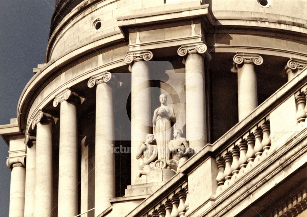 Council House - architectural detail of statues and dome