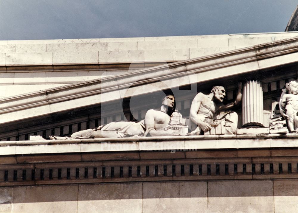 Council House - architectural detail of pediment sculptures - depicting 'Architecture'