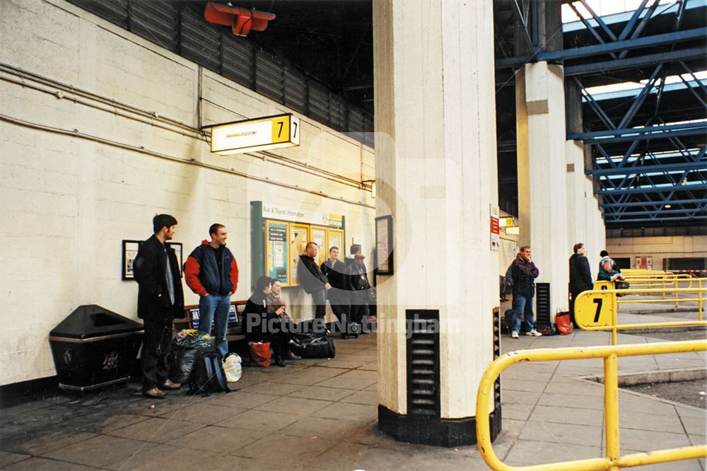 Victoria Centre Bus Station - east side, showing National Express bus stop