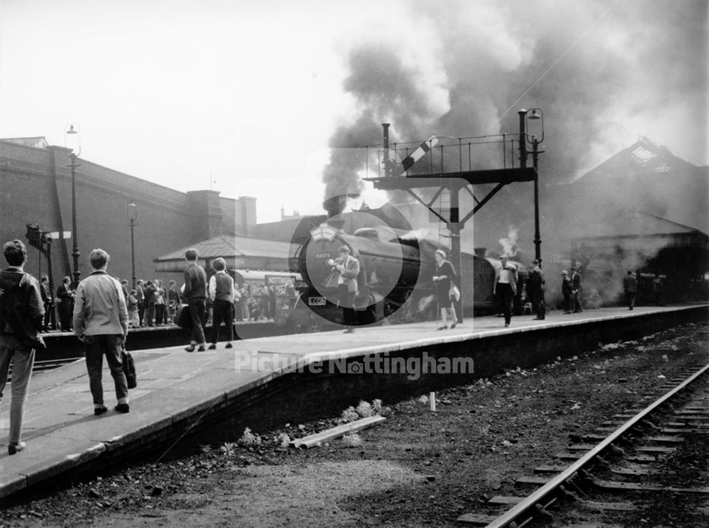 Victoria Railway Station platform - Steam Locomotive on The Great Central Rail Tour