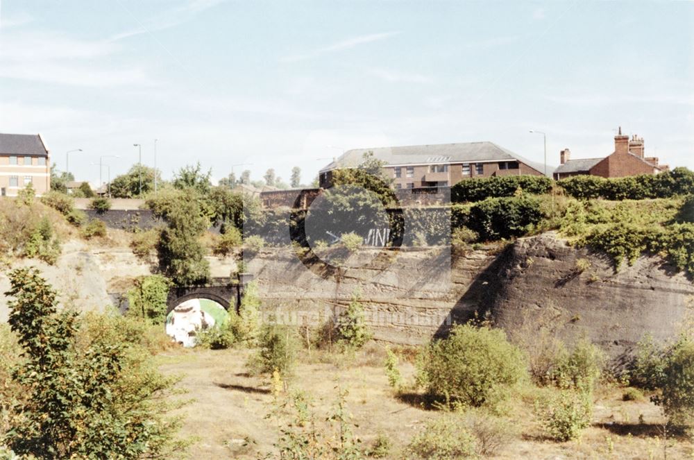 Victoria Railway Station cutting and tunnel - on the day prior to the start of the 1995 extension of