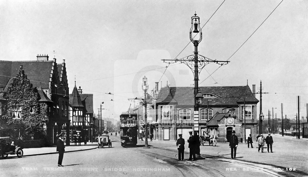 Approaching the tram terminus at Trent Bridge