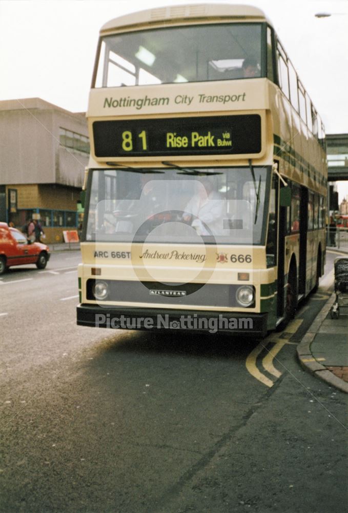 Nottingham City Transport buses on Lower Parliament Street