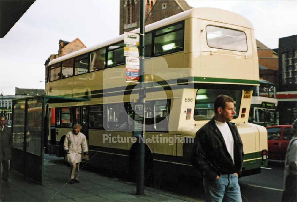 Nottingham City Transport buses on Lower Parliament Street