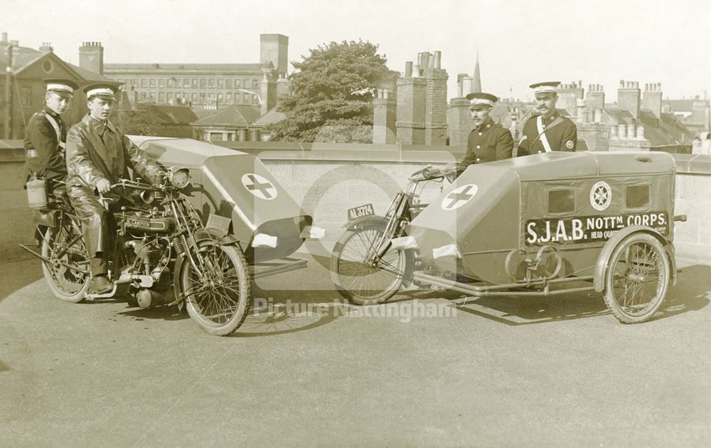 Campion Brothers motor cycle ambulances