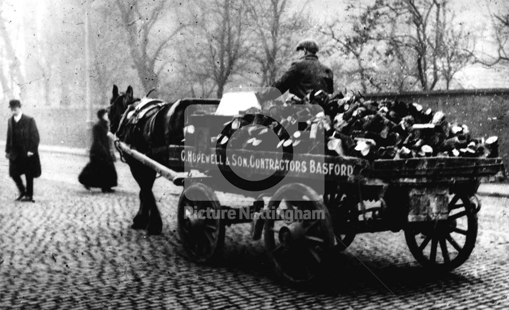 C Hopewell and Son. Contractors' horse and cart