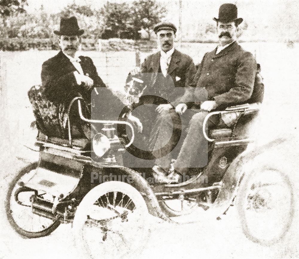 'The first car in Nottingham' 1898