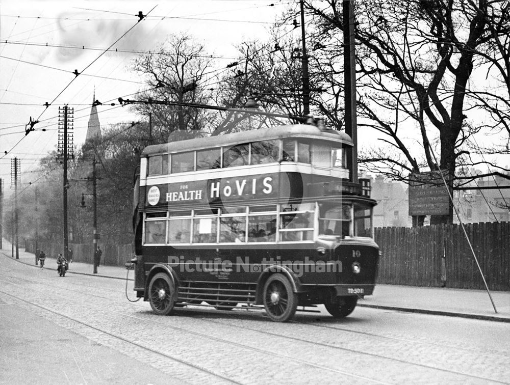 A Nottingham Corporation Trolley Bus - 1932