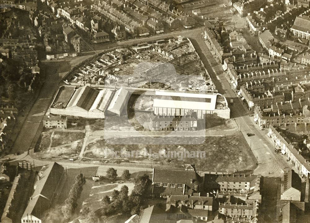 Aerial view of the Carter Gate Tramway Depot